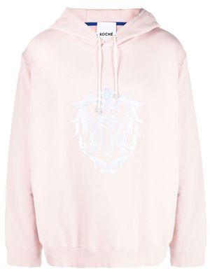 Koché embroidered-logo hoodie - Pink