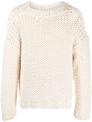 Koché Hand-Knitted Blend sweater - White