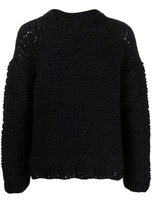 Koché Hand-Knitted chunky sweater - Black