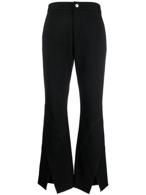 Koché high-waisted flared trousers - Black