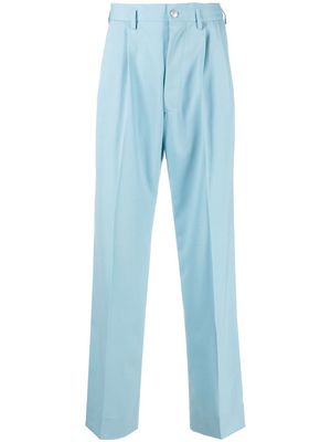Koché high-waisted straight leg trousers - Blue