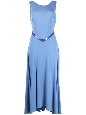 Koché lace-trim sleeveless maxi dress - Blue