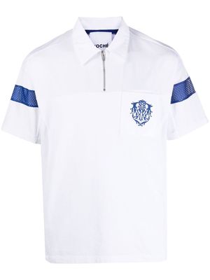 Koché logo-embroidered polo shirt - White