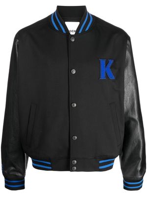 Koché logo-patch varsity-style jacket - Black
