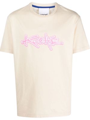 Koché logo-print cotton T-shirt - Neutrals