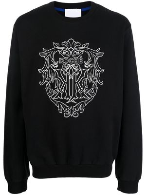 Koché logo-print crew-neck sweatshirt - Black
