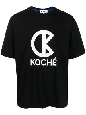 Koché logo-print short-sleeve T-shirt - Black