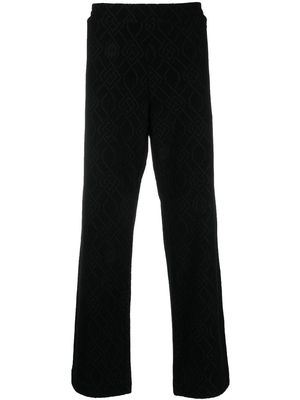 Koché monogram jacquard straight-leg trousers - Black