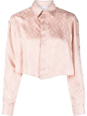 Koché printed cropped blouse - Pink