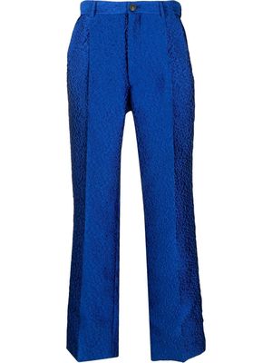 Koché satin-effect jacquard trousers - Blue