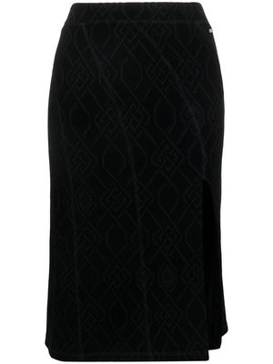Koché side-slit midi skirt - Black