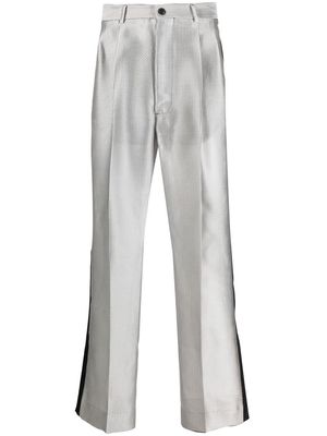 Koché side-stripe detail jacquard trousers - White
