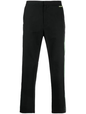 Koché side-stripe straight-leg trousers - Black