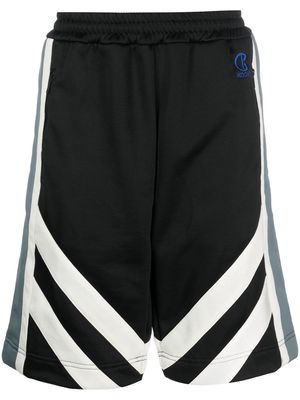Koché stripe-detail track shorts - Black