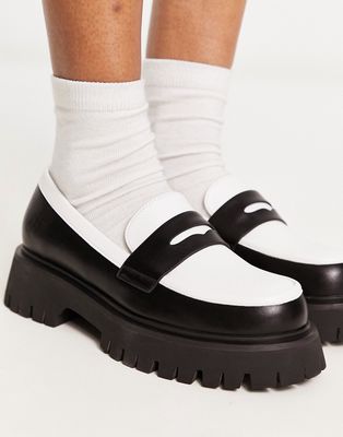 KOI Birch Monochrome chunky loafers-Black