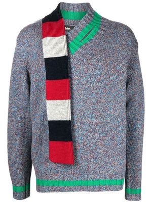 Kolor asymmetric knitted jumper - Multicolour