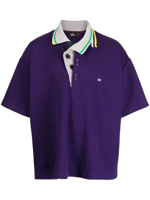 Kolor asymmetric layered-collar T-shirt - Purple