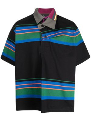 Kolor asymmetric polo shirt - Black