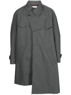 Kolor asymmetric shirt coat - Grey