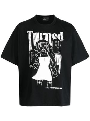 Kolor cartoon-print cotton T-shirt - Black