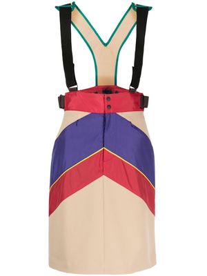 Kolor colour-block dungaree dress - Multicolour