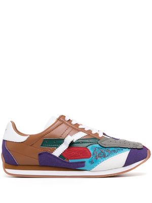 Kolor colour-block panelled sneakers - Brown