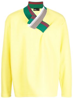 Kolor contrast-collar jumper - Yellow