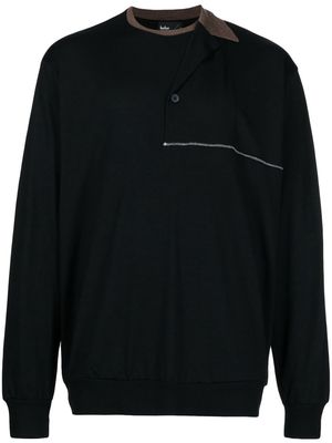 Kolor contrasting-collar detail sweatshirt - Black