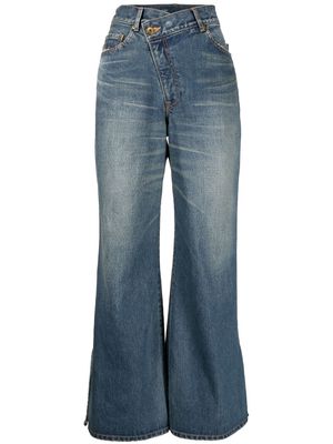 Kolor cropped flared denim jeans - Blue