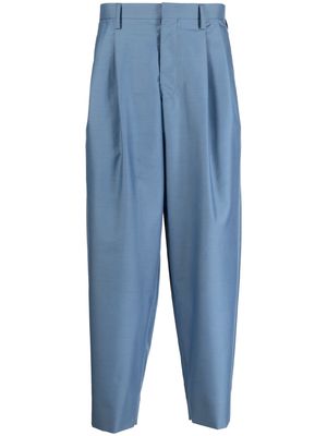 Kolor cropped tapered-leg suit trousers - Blue