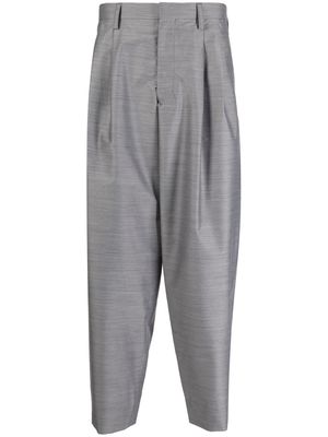 Kolor cropped tapered-leg suit trousers - Grey