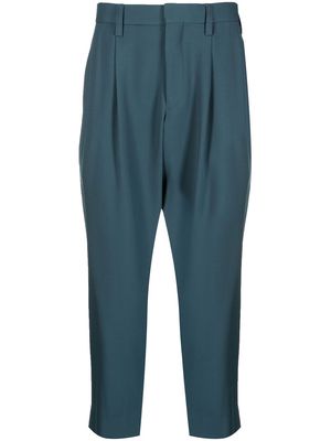 Kolor cropped tapered-leg trousers - Blue