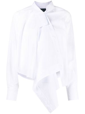 Kolor crossbody button-fastening shirt - White
