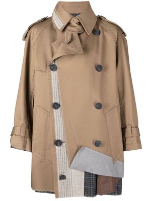 Kolor deconstructed oversize coat - Brown