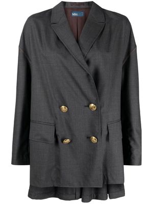 Kolor double-breasted wool blazer - Grey