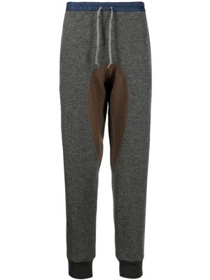 Kolor drawstring-waistband knitted trousers - Grey