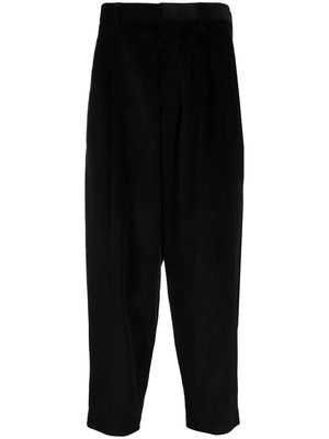 Kolor drop-crotch corduroy trousers - Black