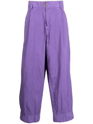 Kolor drop-crotch hook fastening trousers - Purple