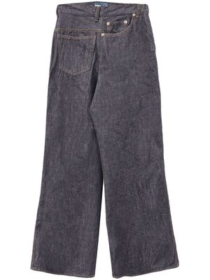Kolor drop-crotch wide-leg jeans - Black