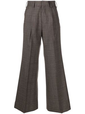 Kolor flared cropped-leg trousers - Grey