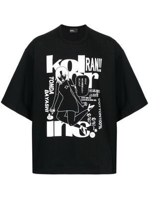 Kolor graphic oversized T-shirt - Black