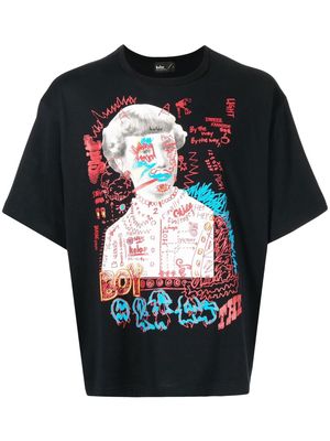 Kolor graphic-print crew-neck T-shirt - Black