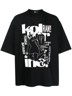 Kolor graphic-print T-shirt - Black
