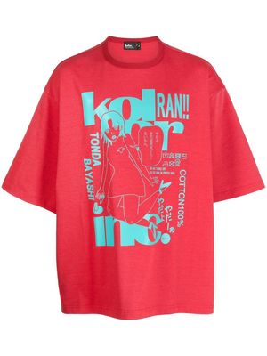 Kolor graphic-print T-shirt - Red