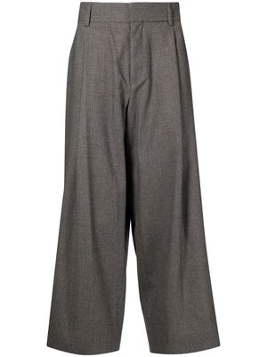 Kolor houndstooth-pattern wide-leg trousers - Grey
