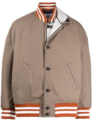 Kolor layered bomber jacket - Brown