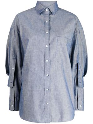 Kolor layered cotton shirt - Blue