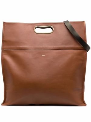 KOLOR leather tote bag - Brown