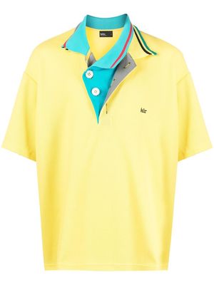 Kolor logo-embroidered polo shirt - Yellow