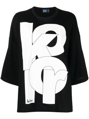 Kolor logo-print detail T-shirt - Black